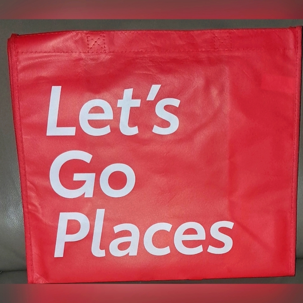 TOYOTA RED reusable Tote Bag with White Text